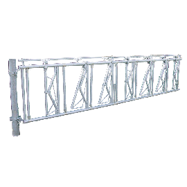 Head lock fence with anti-choking device, 6 m, 10 animals