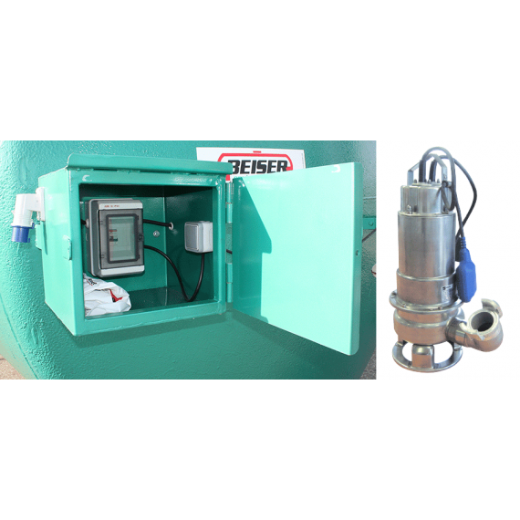 Pompe immergée inox 220V 400L/min avec dijoncteur et armoire pour station azote  