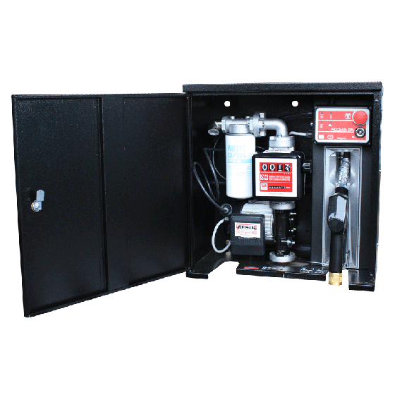 Secured wall cabinet with 72 L/min pump  