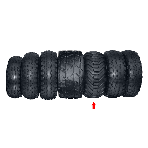 Wheel 400/60/15.5 with lugs  