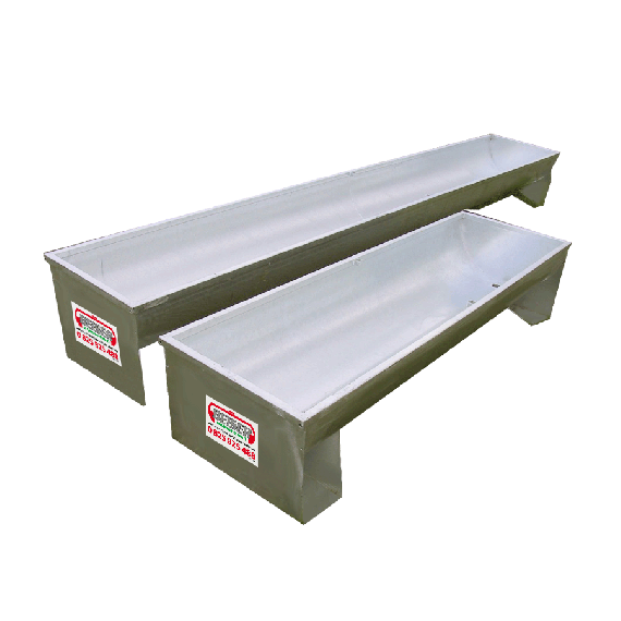 Semi-circular galvanised trough (on square legs) 3 m, Ø 400 mm  