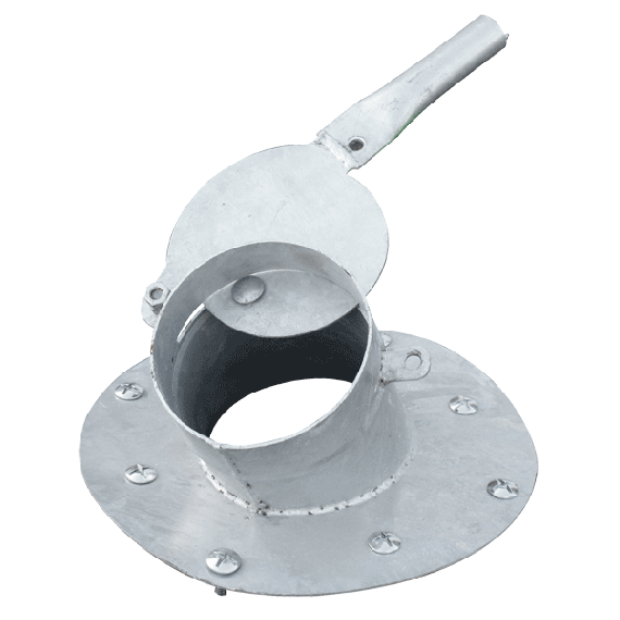 Offset outlet + 1.5 m of pipe (Ø150 mm) for cubical silo  