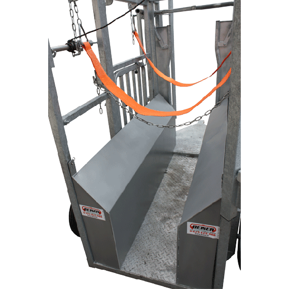 Width reducer for cattle chute  