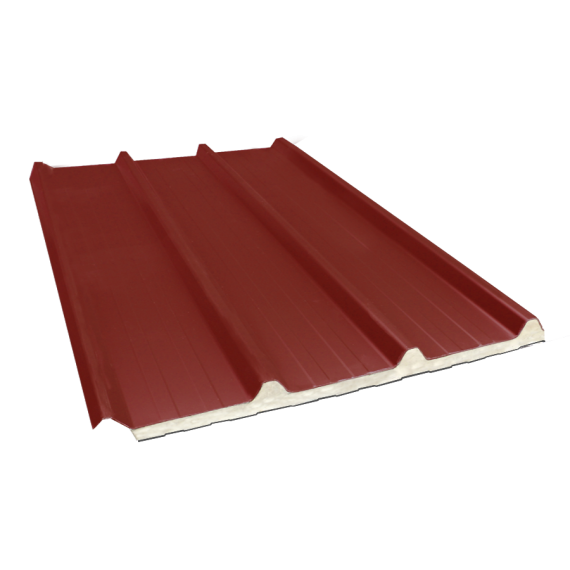 Composite insulated ribbed sheet 45-333-1000 80 mm, red brown RAL8012, 3 m  