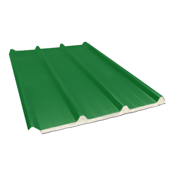 Composite insulated ribbed sheet 45-333-1000 80 mm, forest green RAL6011, 6 m  