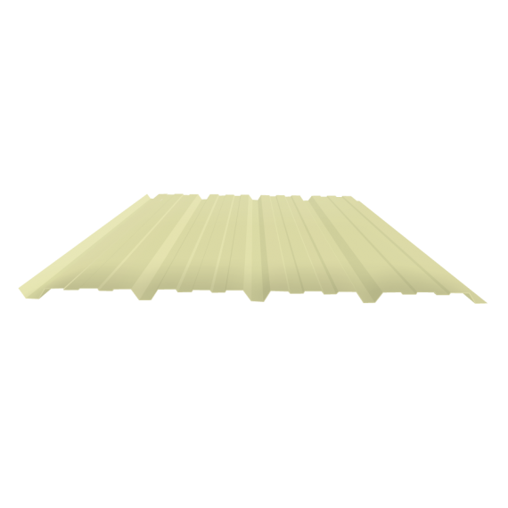 Ribbed sheet 25-267-1070, 60/100, sand yellow siding, 7.5 m  