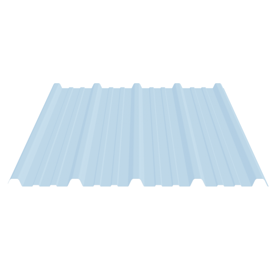 Basic ribbed sheet 33-250-1000, translucente polyester, 5 m  