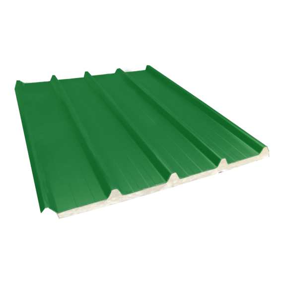 Basic insulated ribbed sheet 33-250-1000 60 mm, forest green RAL6011, 7.5 m  