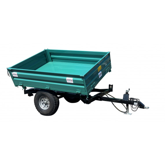 Tribenne 1,5 tonne simple essieu avec ridelles  
