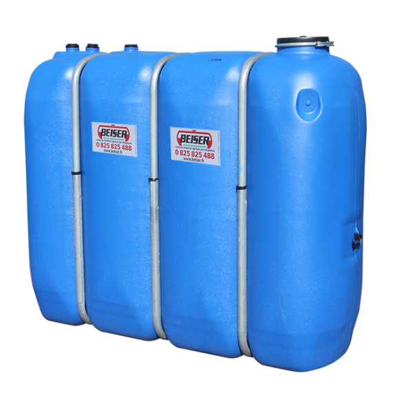 Rectangular food quality HDPE tank, 2000L  